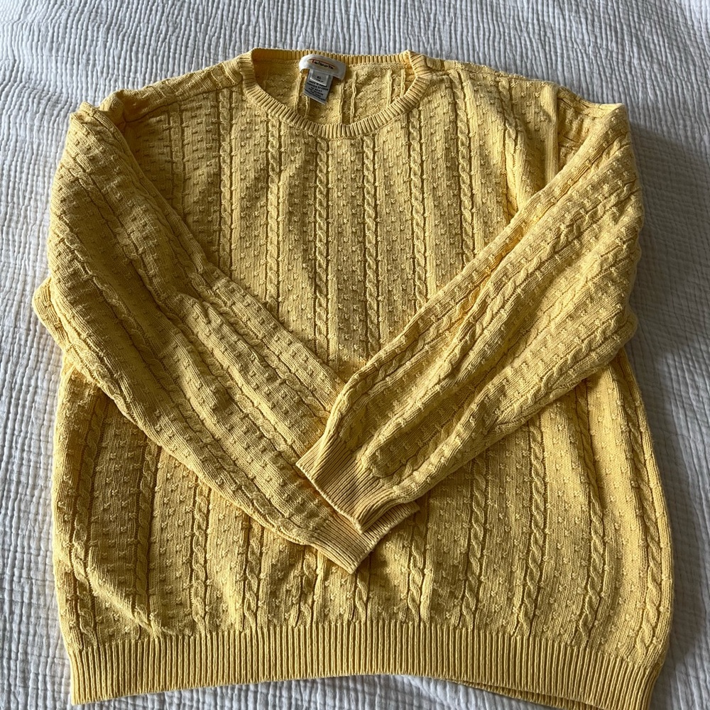 Yellow knit sweater